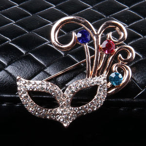 Personality Mask Brooch Jewelry For Women