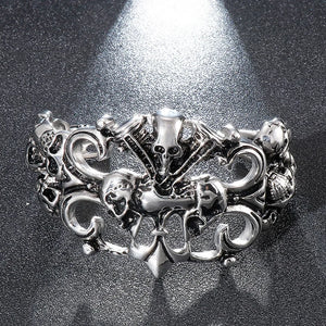 Personality Men's Stainless Steel Skull Bracelet