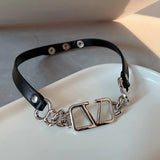 Metal Letters Splicing Necklace Personality Chain