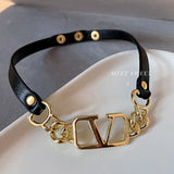 Metal Letters Splicing Necklace Personality Chain