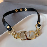 Metal Letters Splicing Necklace Personality Chain