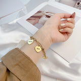 Heart Name Bracelet Stainless Steel Chain Jewelry Gift