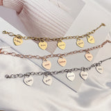Heart Name Bracelet Stainless Steel Chain Jewelry Gift