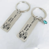 Personalized Crystal Stainless Steel Engraved Name Key Chain
