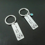 Personalized Crystal Stainless Steel Engraved Name Key Chain