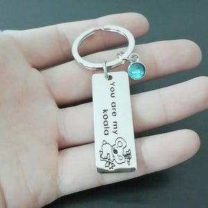 Personalized Crystal Stainless Steel Engraved Name Key Chain