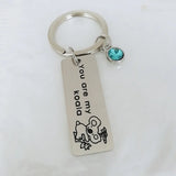 Personalized Crystal Stainless Steel Engraved Name Key Chain