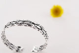 925 Silver Female Bar Fish Open Bracelet