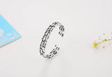 925 Silver Female Bar Fish Open Bracelet