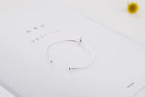 Personality Art 925 Silver Female Bar Clover Open Bracelet