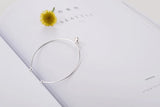 Personality Art 925 Silver Female Bar Clover Open Bracelet