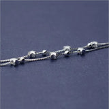 Personality 925 Silver Female Bar Double Star Bracelet