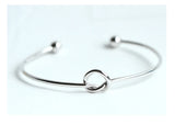 925 Silver Heart Open Bracelet - High Quality