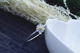 Sunflower Bar 925 Silver Bracelet High-Quality Open Design