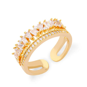 Adjustable Zircon Finger Ring Wedding Engagement Jewelry