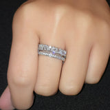 Adjustable Zircon Finger Ring Wedding Engagement Jewelry