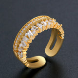 Adjustable Zircon Finger Ring Wedding Engagement Jewelry