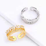 Adjustable Zircon Finger Ring Wedding Engagement Jewelry
