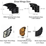 PU Shoe DIY Accessories Bats Glitter Shoe Wings Ornament