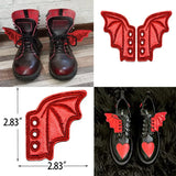 PU Shoe DIY Accessories Bats Glitter Shoe Wings Ornament