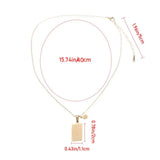 Square Embossment 12 Constellations Zodiac Collar Necklace