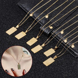 Square Embossment 12 Constellations Zodiac Collar Necklace