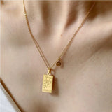 Square Embossment 12 Constellations Zodiac Collar Necklace