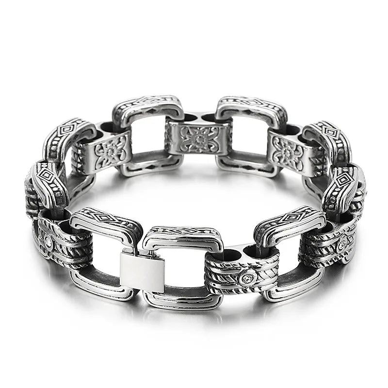 Personality Punk Retro Pattern Men's Bracelet