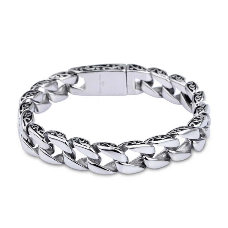 Personality Punk Stainless Steel Bracelet Silver