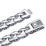 Personality Punk Stainless Steel Bracelet Silver