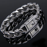 Personality Punk Stainless Steel Bracelet Silver