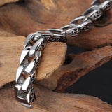 Personality Punk Stainless Steel Bracelet Silver