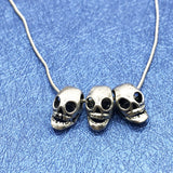 Punk Style Silver Plated Skull Necklace Halloween Motorcycle Party