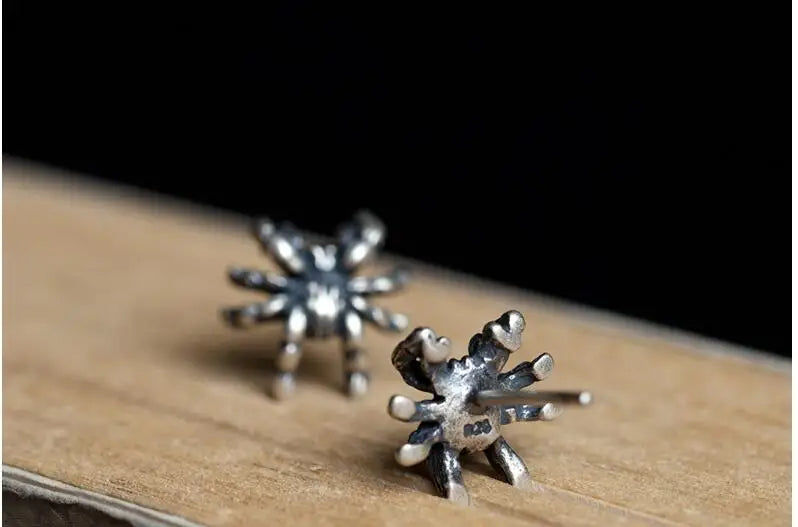 Spider Earrings 925 Sterling Silver Studs