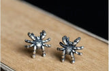 Spider Earrings 925 Sterling Silver Studs