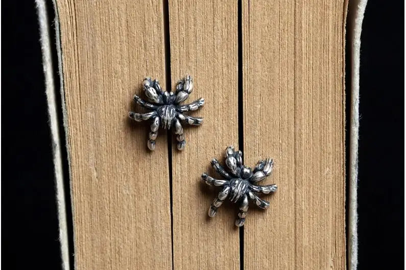 Spider Earrings 925 Sterling Silver Studs