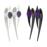 Punk Unisex Silver Zircon Prickles Earrings