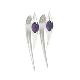 Punk Unisex Silver Zircon Prickles Earrings