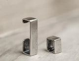 Sterling Silver Geometry Square Ear Cuff Clip Earrings