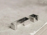 Sterling Silver Geometry Square Ear Cuff Clip Earrings