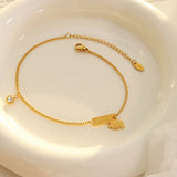 Small Elephant Zircon Anklet for Women Charm Anklet Animal Jewelry
