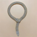 Personality Rhinestone Snake Choker Necklace for Women
