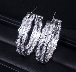 Retro Hoop Earrings for Women Wedding Party E10089