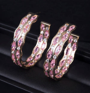 Retro Hoop Earrings for Women Wedding Party E10089