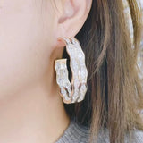 Retro Hoop Earrings for Women Wedding Party E10089