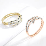 Geometric Zircon Open Bracelet for Women Gift