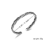 Vintage Retro Thai Style Silver Woven Bracelet
