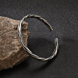 Vintage Retro Thai Style Silver Woven Bracelet