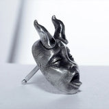 Horned Demon Baby Stud Earrings Devil Prajna Skull Earrings