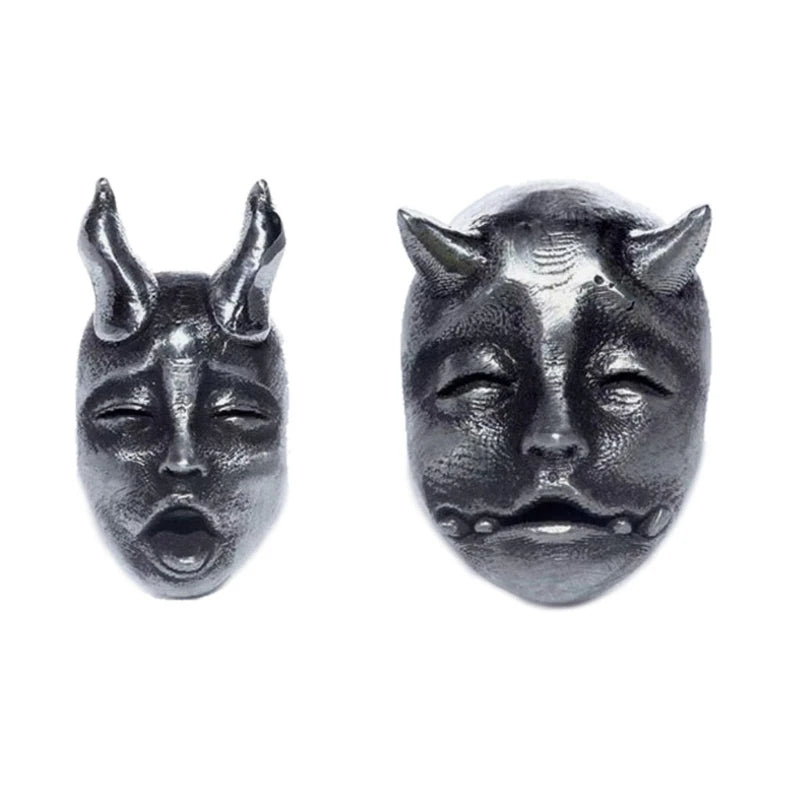 Gothic Demon Baby Stud Earrings Devil Prajna Skull Earrings